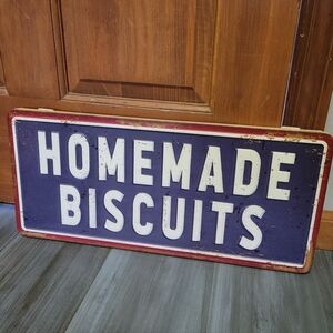 Vintage Style Homemade Biscuits Metal Sign